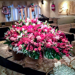 テーブル生花装飾